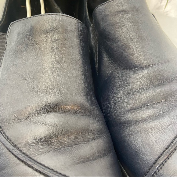 Munro Black Blue Leather Loafers 7W - Picture 9 of 9